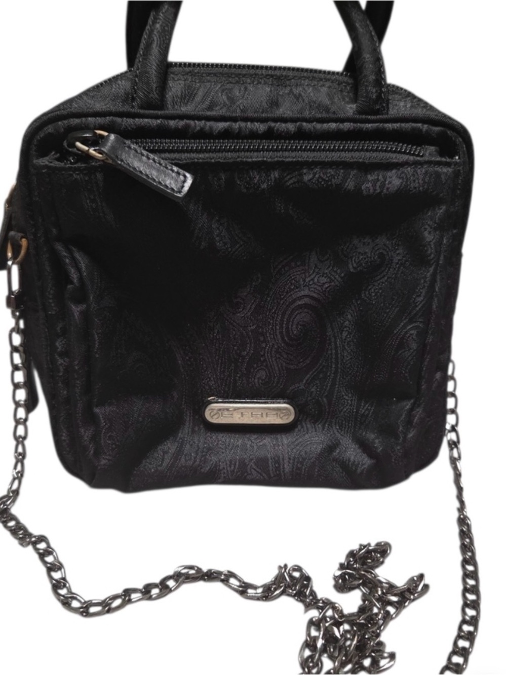 ETRO Black Mini Top-Handle Crossbody Bag
